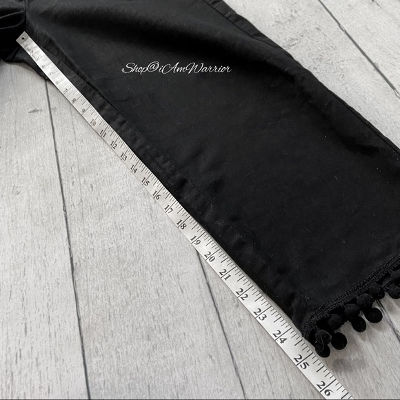J.Crew black linen pom pom trim pull-on pants *shop@iamwarrior - Picture 9 of 11